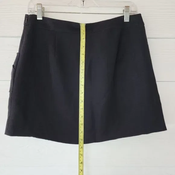 J. CREW black mini skirt size 6 - Picture 4 of 6